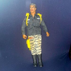 Hasbro 1992 G I Joe Hall Of Fame Stalker Figure Doll Flocked Hair 12"/30cm ASIS
